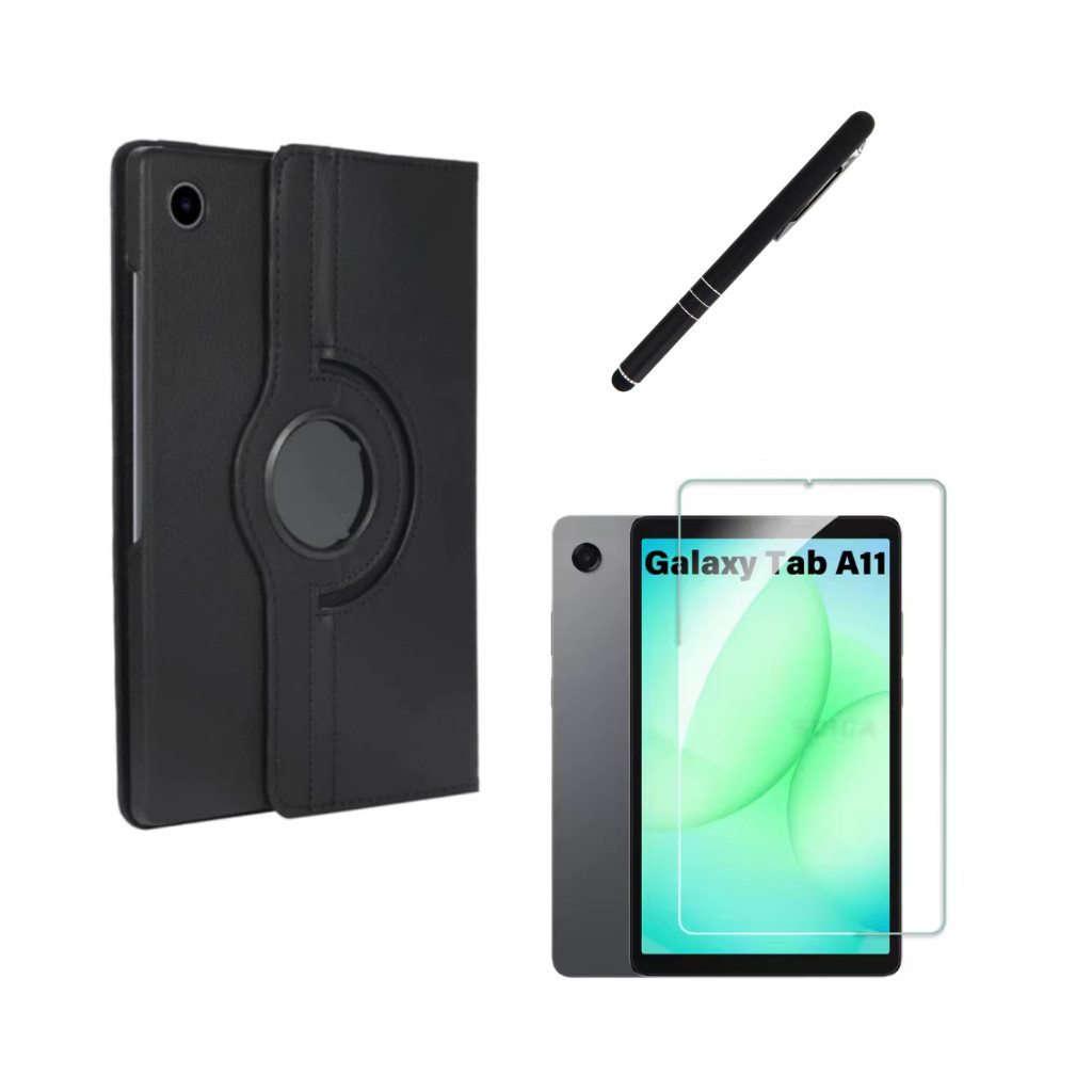 Kit Capa Giratória Tablet Galaxy A11 SM-X133/X135 8.7 Polegadas + Pelicula + Caneta touch