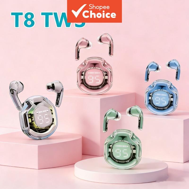 Fones de ouvido Bluetooth TWS originais de alta qualidade T8 True Wireless, controle por toque, microfone integrado, à