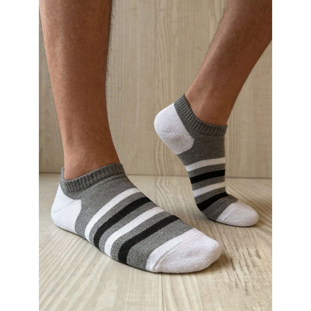 🔥Kit 3 a 12 Pares Meias Masculinas Meias invisíveis masculinas de poliéster