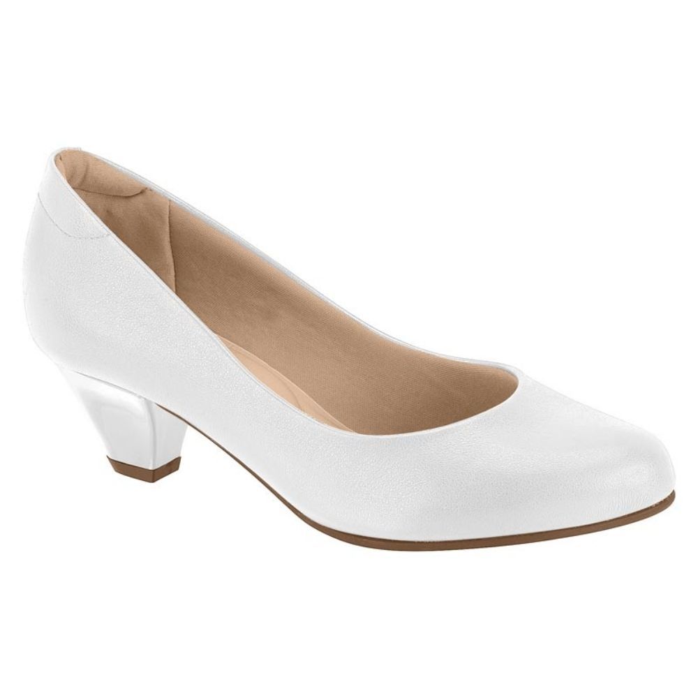 Sapato Social Feminino Napa Suprema Branco Modare 7005.600