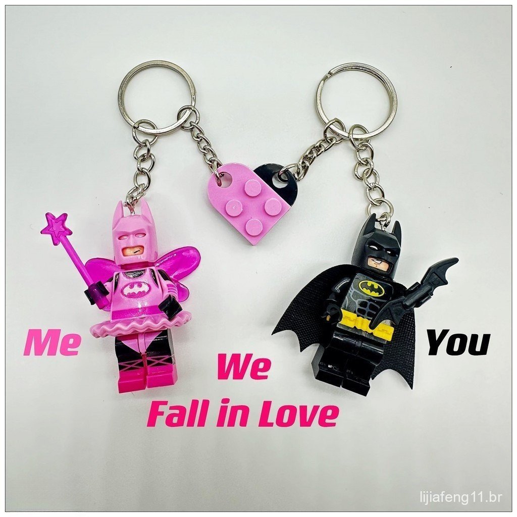 Chaveiros de Casal do Batman, Pingentes Fofos Mochilas, Compatíveis Lego, Menor Preço na Internet