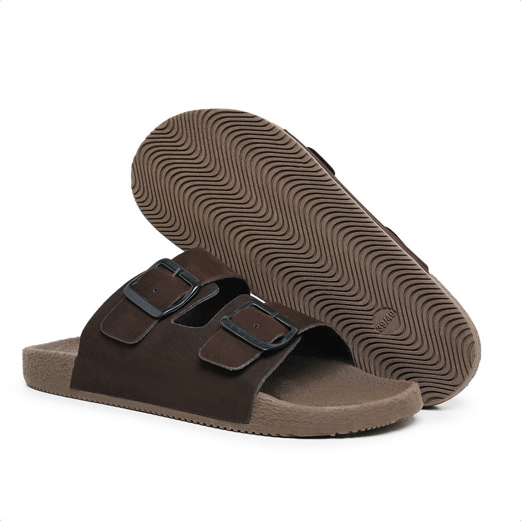 Chinelo Papete Masculino Anatômico Confortável Solado Flexível Fivela Resistente