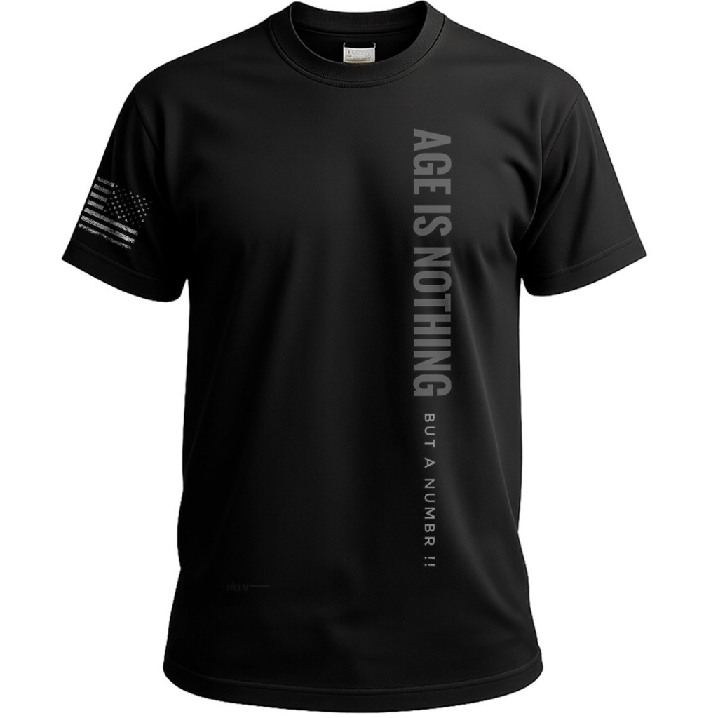 Camiseta Reset Out 100 % Algodão Premium Age Is Nothing Frase Motivacional Streetwear