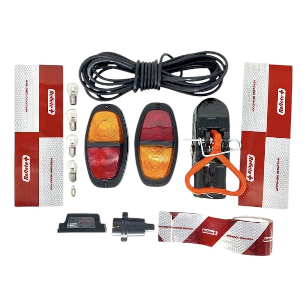Kit Elétrico + Munheca Carretinha/reboque+faixas Refletivas