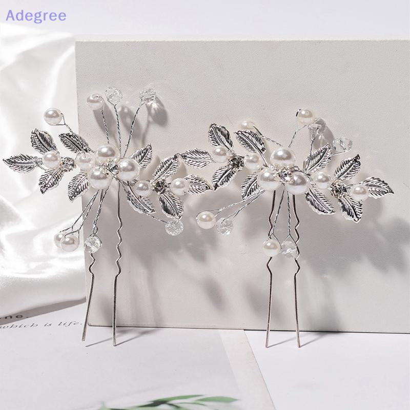 Adegree Grampos De Cabelo De Folha De Flor Retrô Antiga Pérola Cristal Em Forma De U Grampo Estilo Antigo Acessórios Han