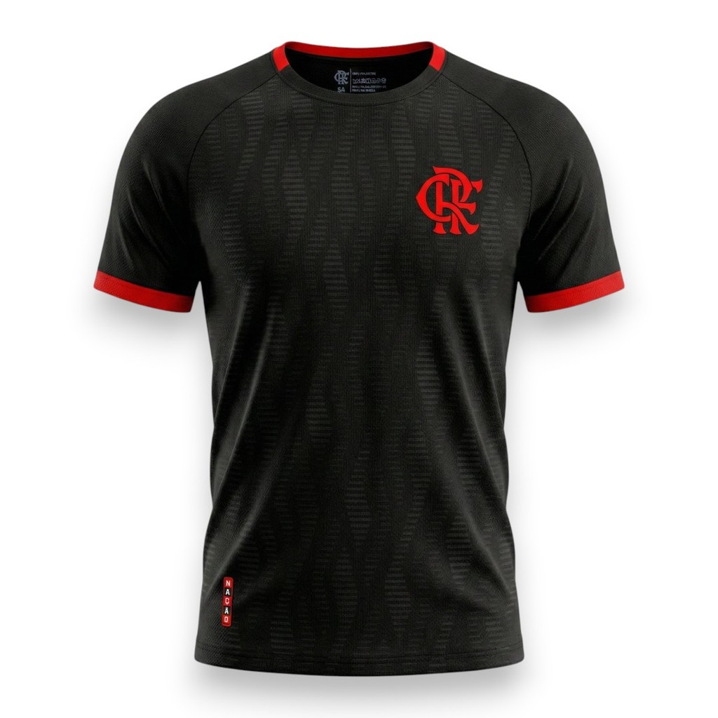 Camiseta Flamengo Third Masculina Oficial Dry Preta Crf