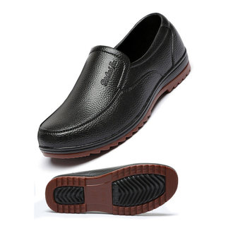 Sapatos impermeáveis masculinos tubo curto botas de chuva respiráveis antiderrapante sola de tendão de carne resistente 