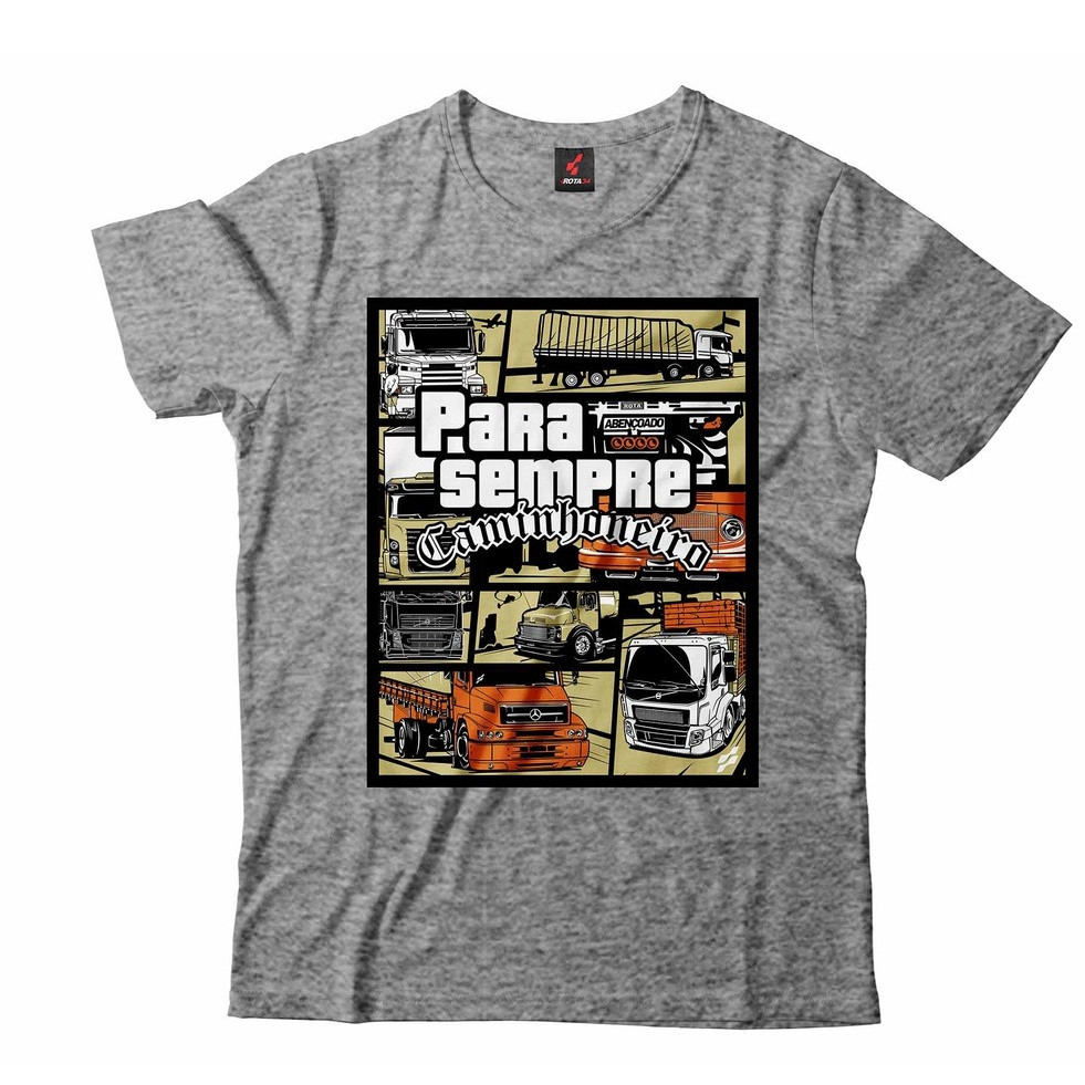 Linda Camiseta GTA Para Sempre Caminhoneiro camisa adulto e infantil 100%algodao — imagem 2 de 2