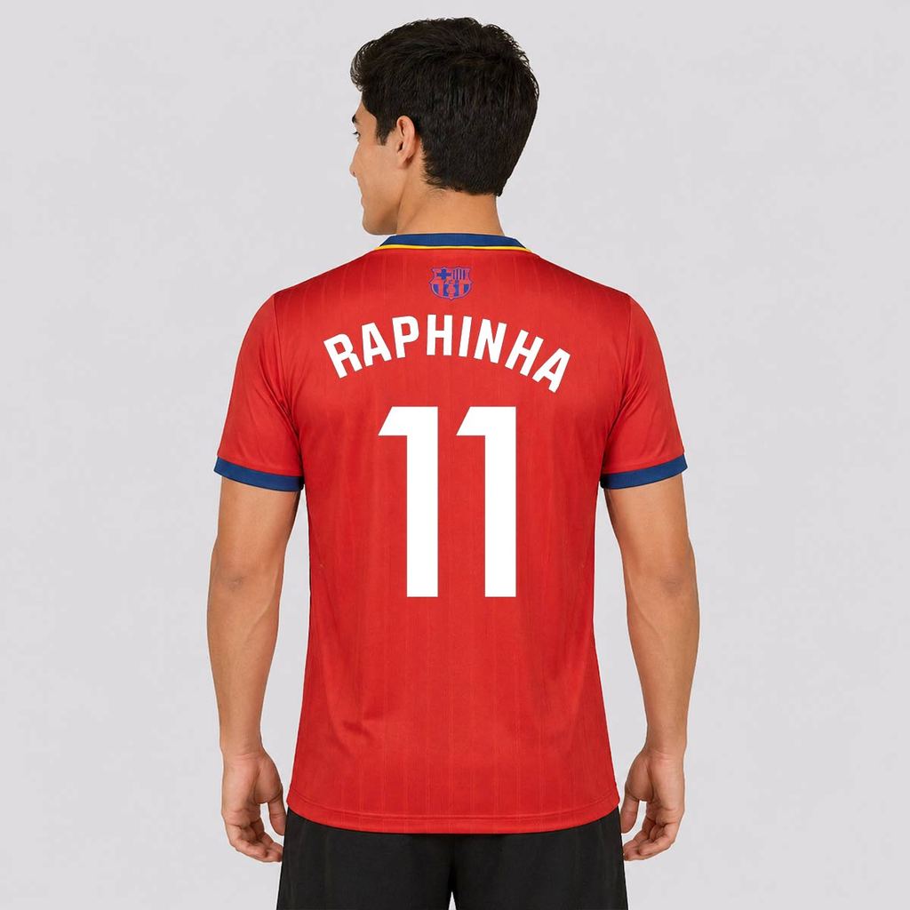Camisa Barcelona Trophy Juvenil Vermelha 11 Raphinha