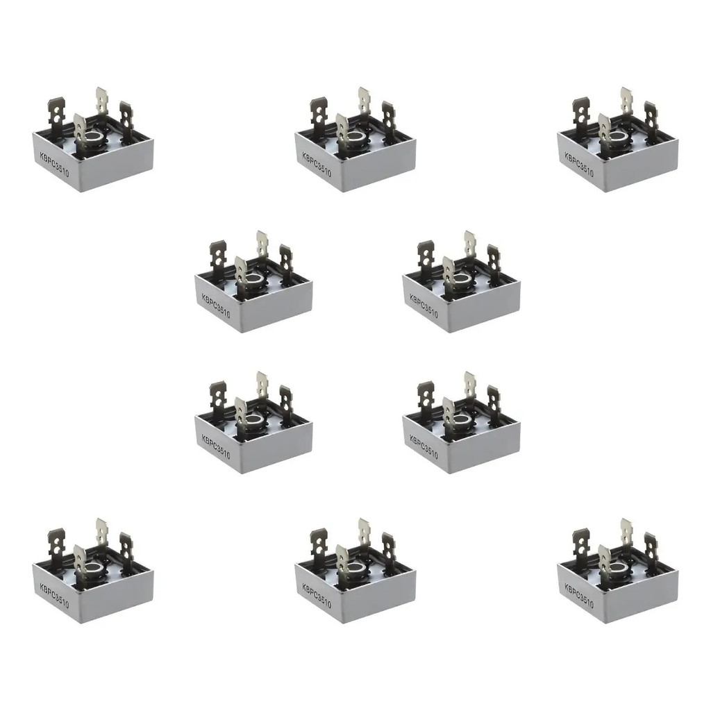 Kit 10 Diodos Ponte Retificadora Kbpc3510 35a 1000v