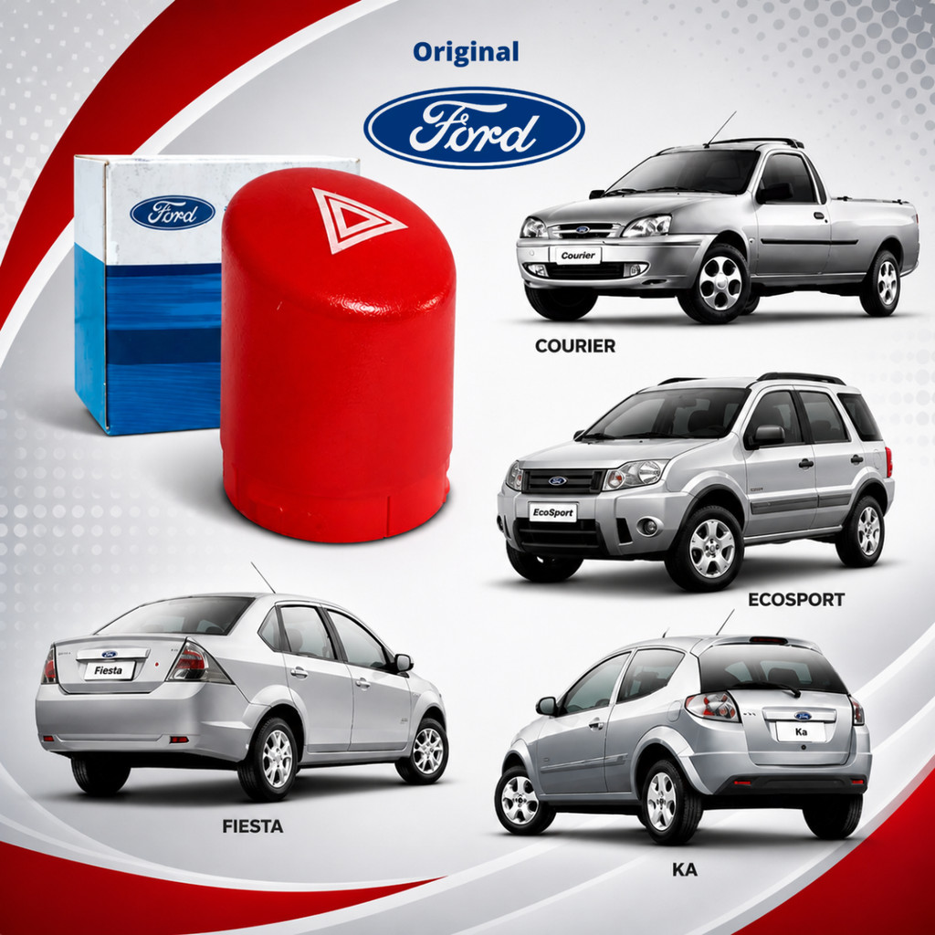 Botão Do Pisca Alerta Original Ford Fiesta Ecosport Ka Courier 2003 2004 2005 2006 2007 2008 2009