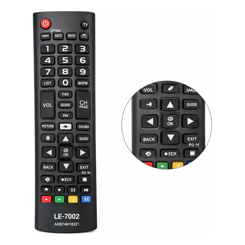Controle Compatível Para Lg Le-7002 Smart Tv Tecla REC e Futebol - Novo