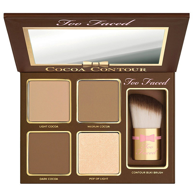 Too Faced COCOA CONTOUR Disco De Maquiagem De Alto Brilho Mainstream 4 Cores Estereoscópico Iluminando A Cor Da Pele Som
