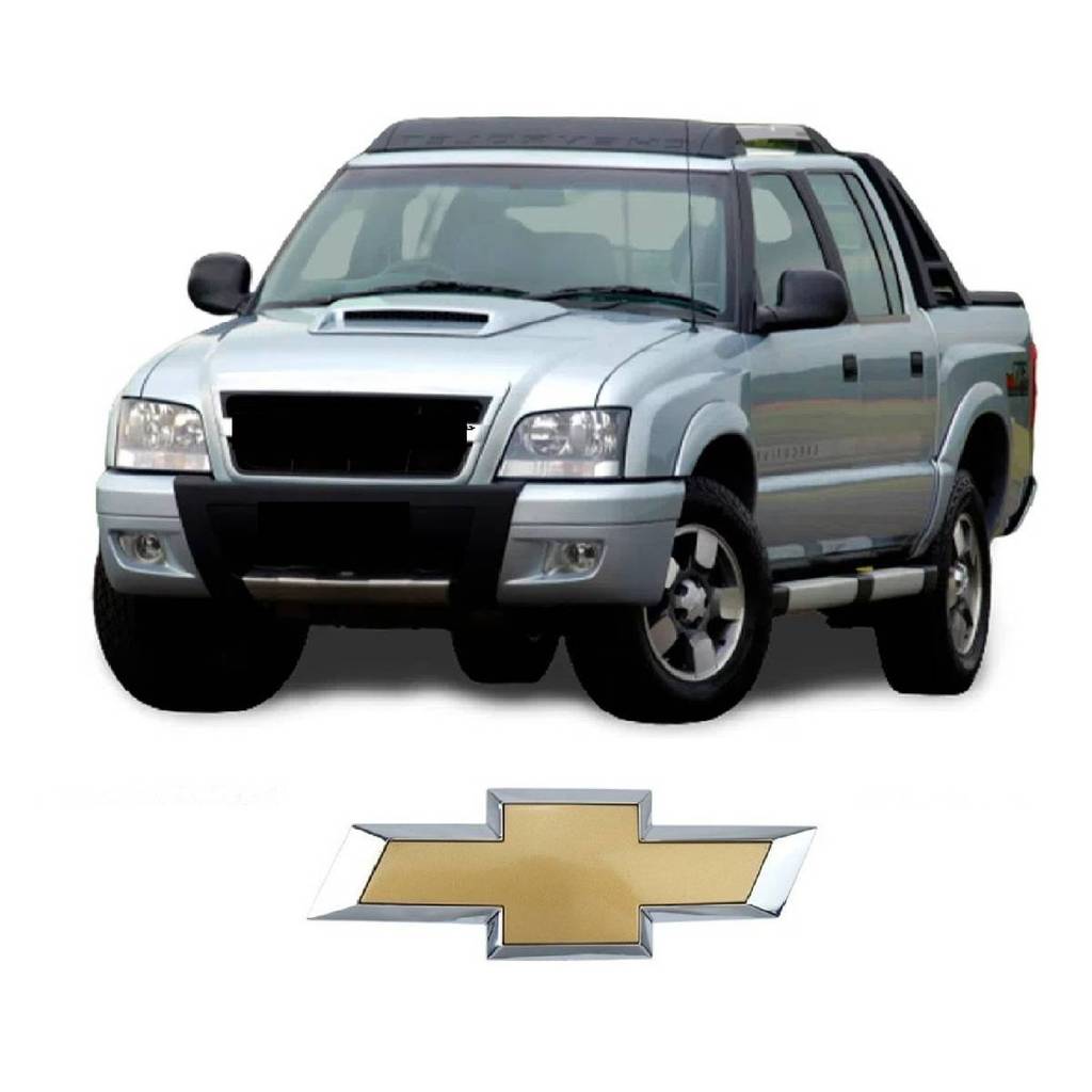 Emblema S10 Blazer 2009 2010 2011 2012 Grade Gravata Dourado