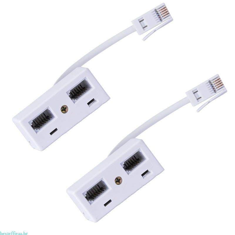 besteffie Divisor Telefone RJ11 Instalação Rápida Para Múltiplas Conectividades Dispositivos Ambiente C