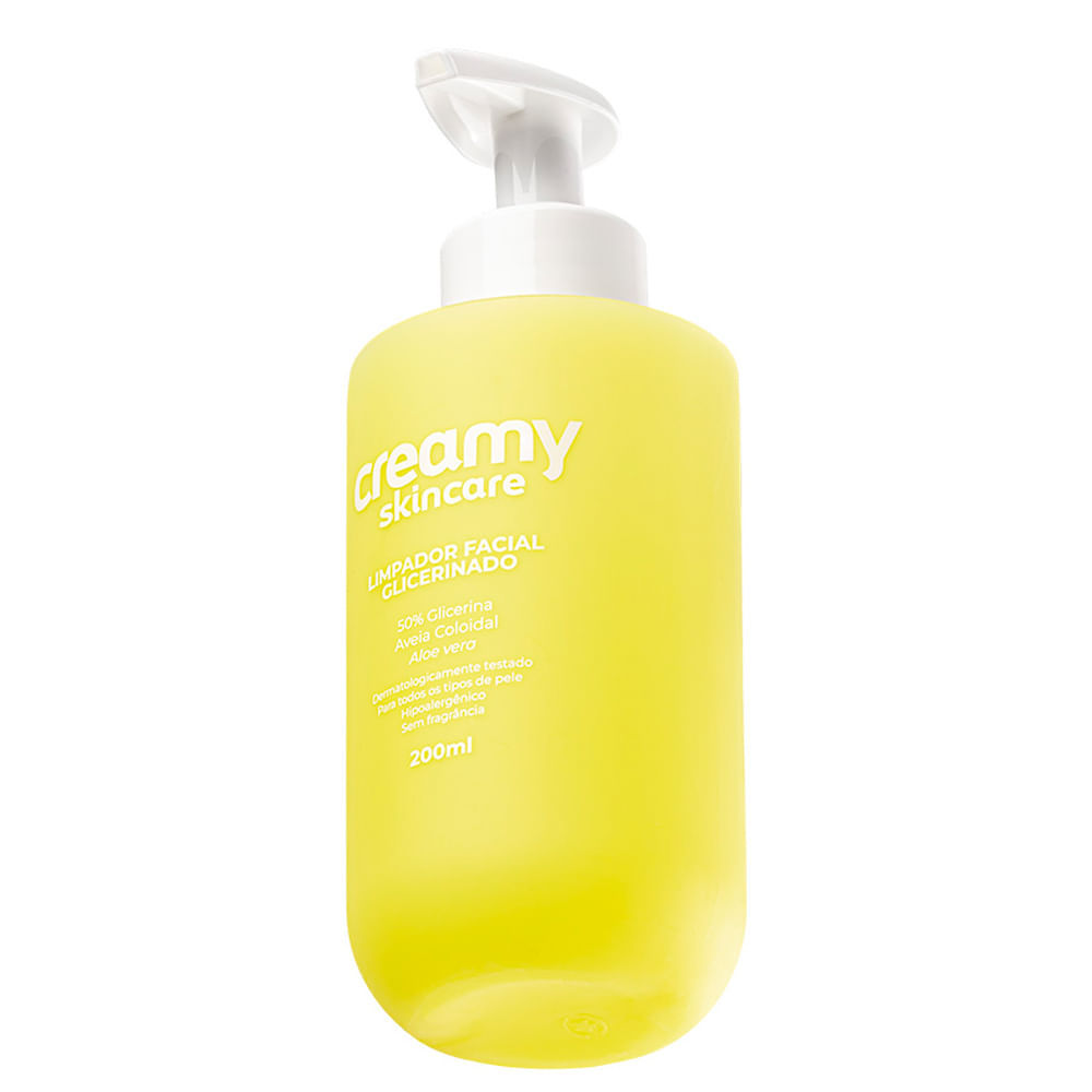 Limpador Facial Glicerinado Creamy Skincare 200ml