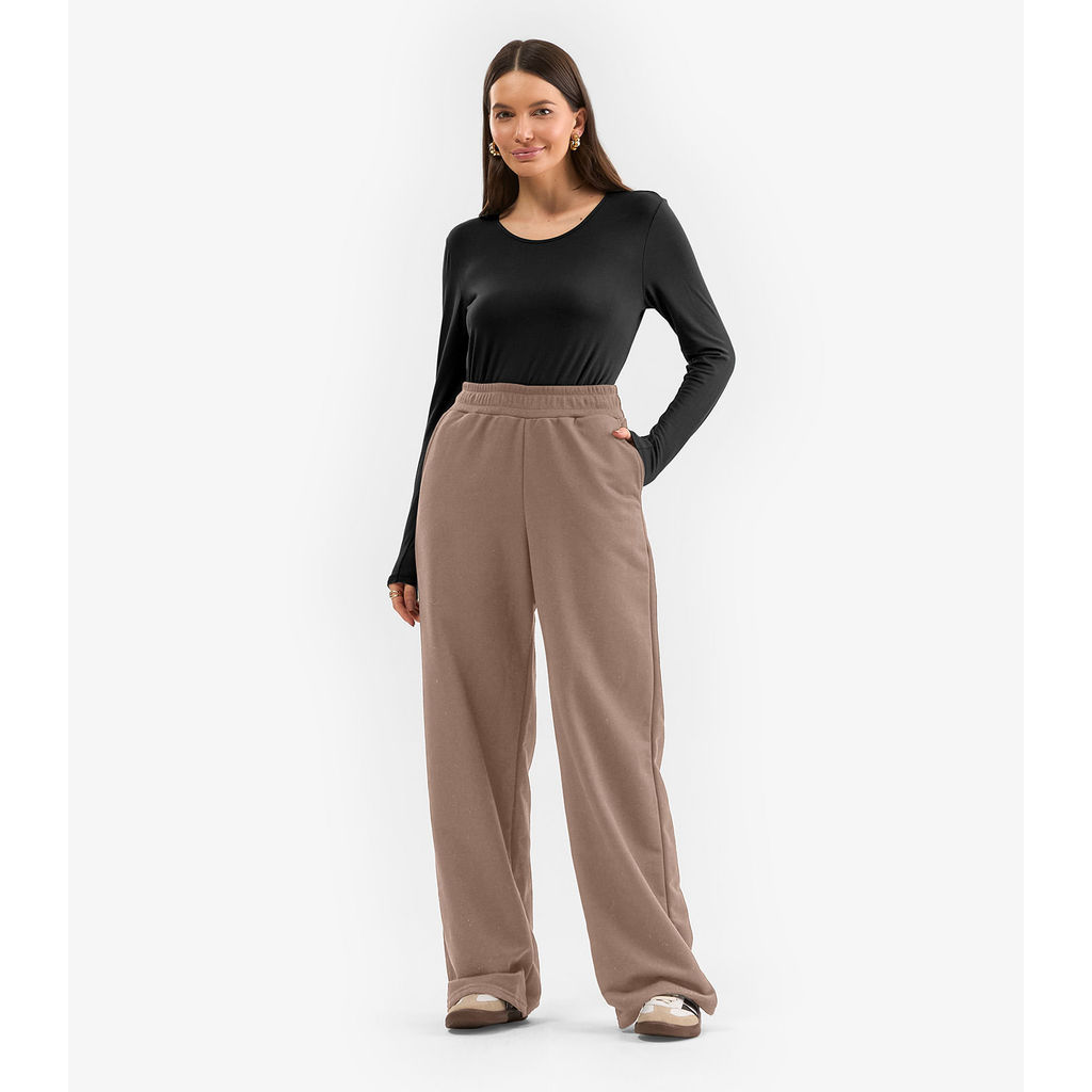 Calça Feminina em Moletom Rovitex Marrom