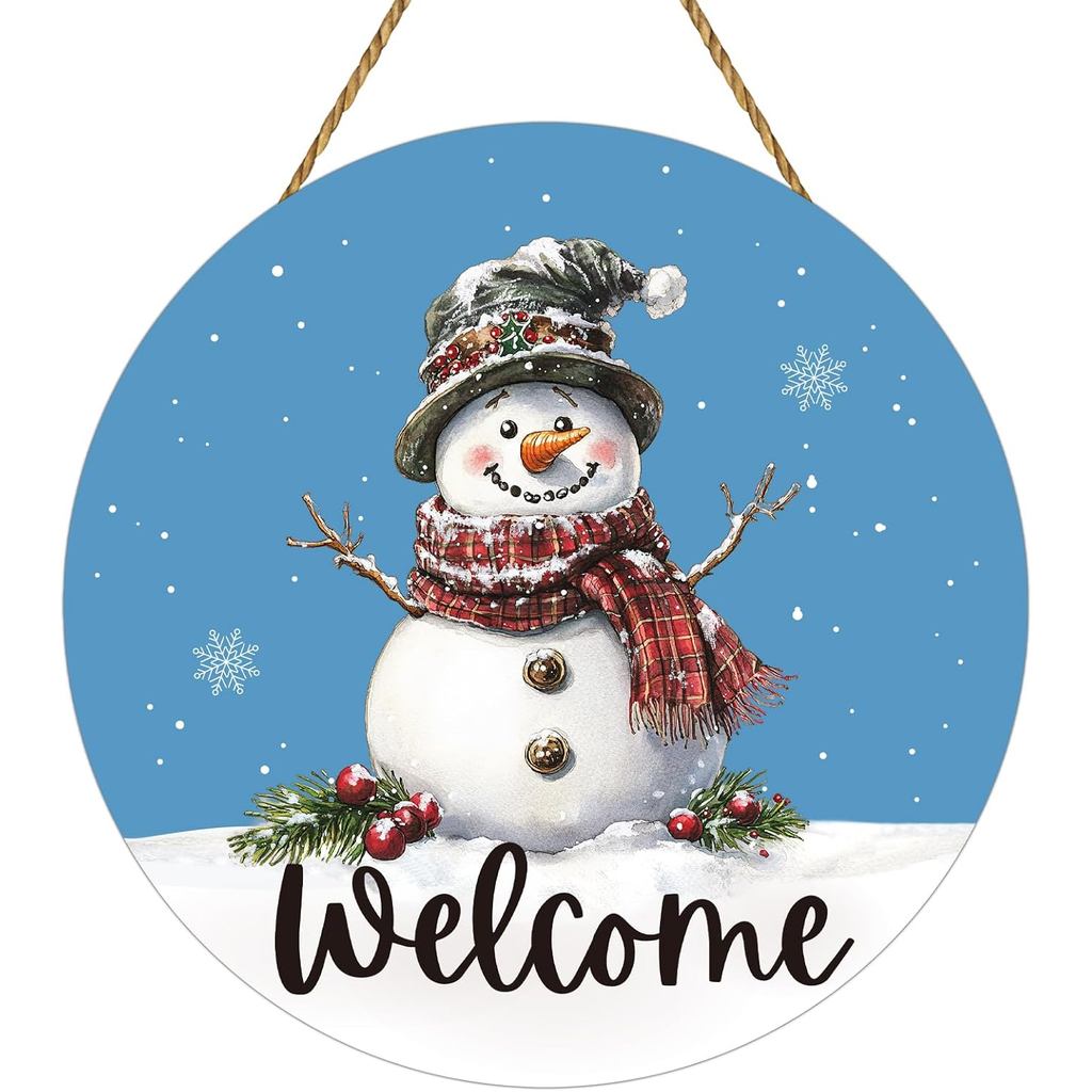 Decoração de Boneco de Neve, Decorações de Inverno para Casa, Guirlandas de Inverno para Porta da Frente, Decorações de 
