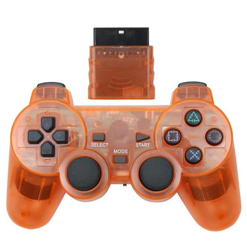 Adequado para Gamepad sem fio Playstation PS2, Joystick duplo, vibração dupla, controle sem fio, TVIG