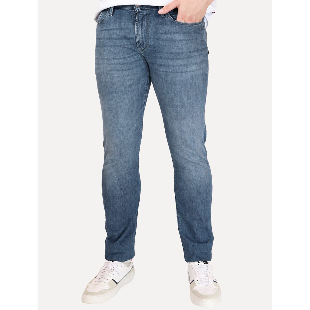 Calça Jeans Empório Armani Original Masculina J06 Slim Fit 5 Pockets Azul Índigo Médio
