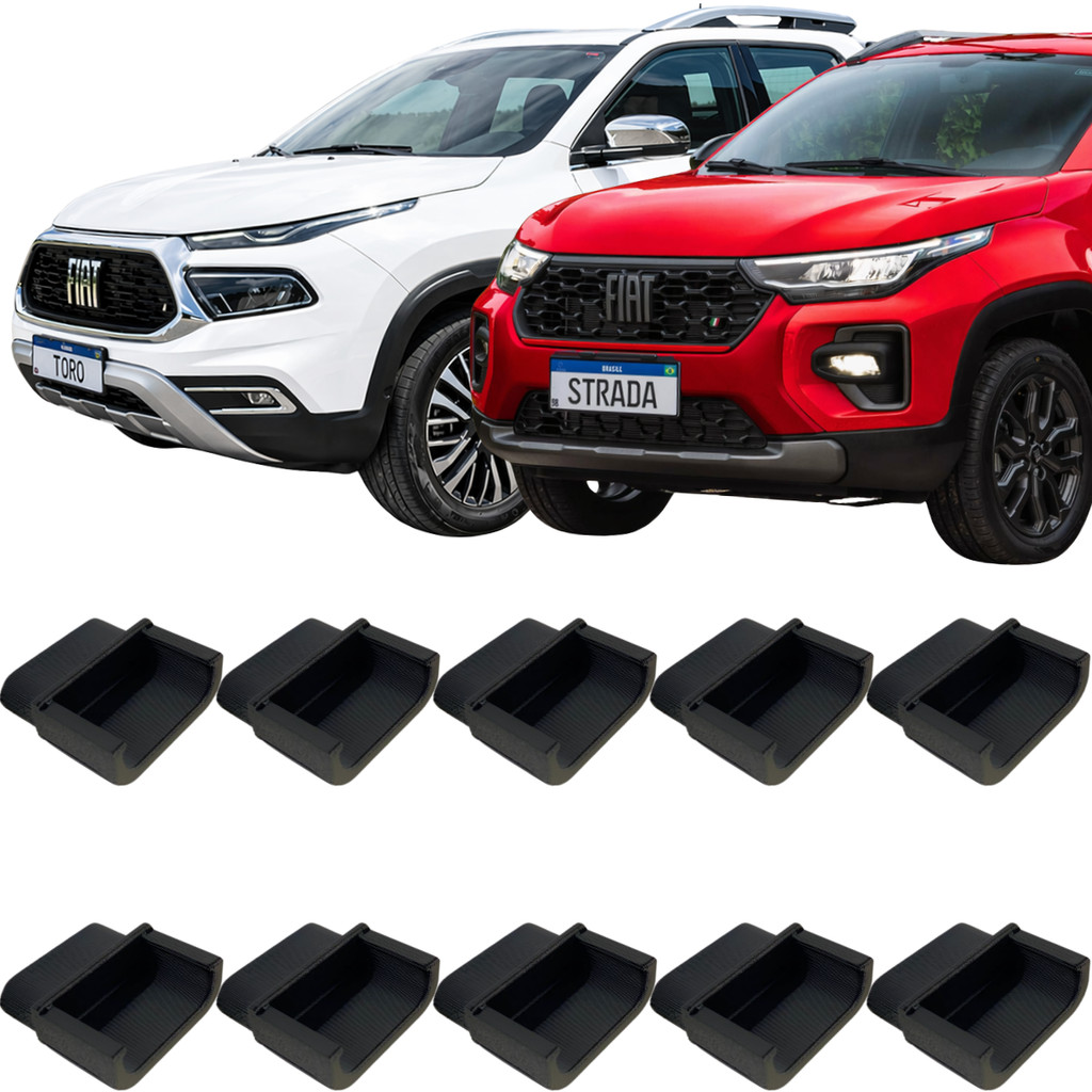 Kit 10 Ponteira Barra Capota Maritima Fêmea Fiat Strada Toro