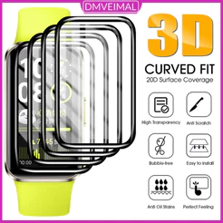 Película 9D Com Vidro / Suave TPU for Relógio Smartwatch Huawei Band 11/Pro 10 9 8 /NFC Protetor De Tela E Acessórios