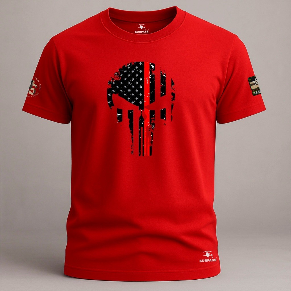Camiseta Estampada Confortável Caveira 100% Algodão Bope Treino Academia Gammer