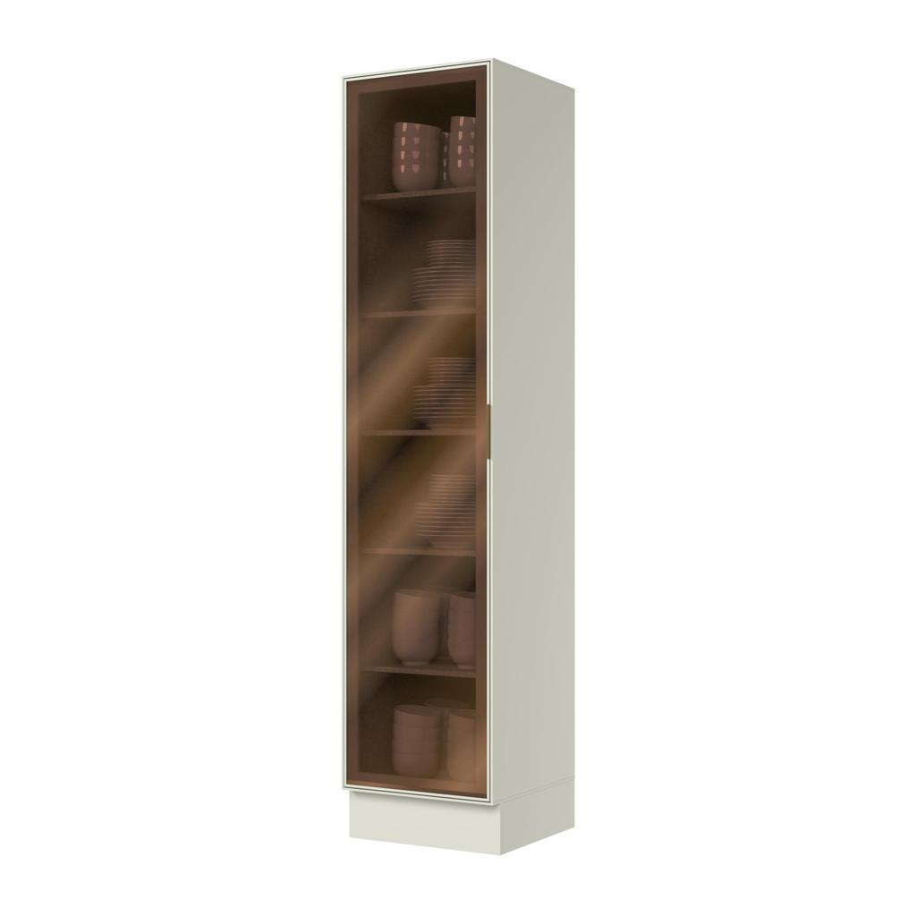 Cristaleira 01 Porta com Vidro Rreflecta 50cm C666 Fineze  Duna Cristal - Henn