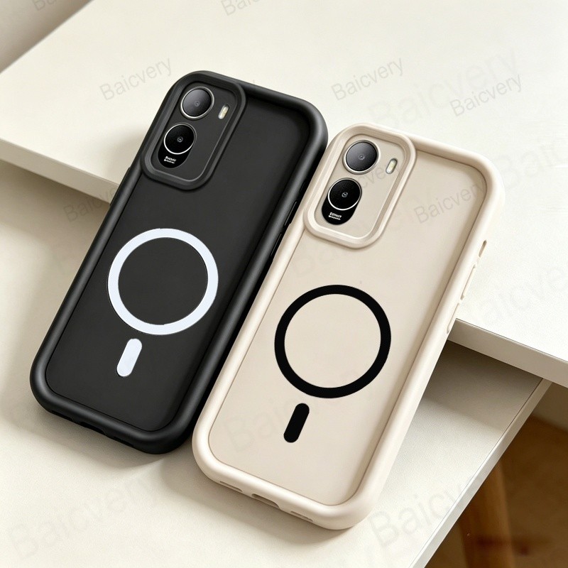 Capa De Proteção De Borda Para Xiaomi Poco C85X 5G/C81 4G Pro/Redmi A7 5G Silicone TPU Macia Com Adesivo Magnético
