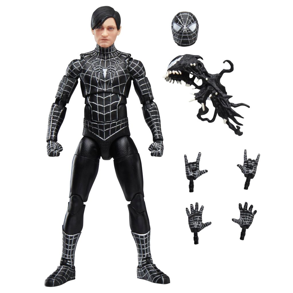 Hasbro MARVEL Marvel Legends Series 'Spider-Man 3' Collection 15 cm Action Figure, Spider-Man Symbiote with Accessories