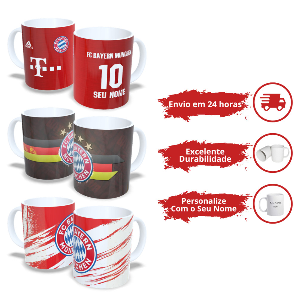 Caneca do FC Bayern München! Vários Modelos do Bayern! Promoção Especial + Envio Rápido!