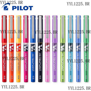 12PCS Caneta Esferográfica De Tinta Líquida Para Pilot V5 Hi Tecint/Extra Fina/0.5mm/Sortidas/Cores/Grande Capacidade/Se
