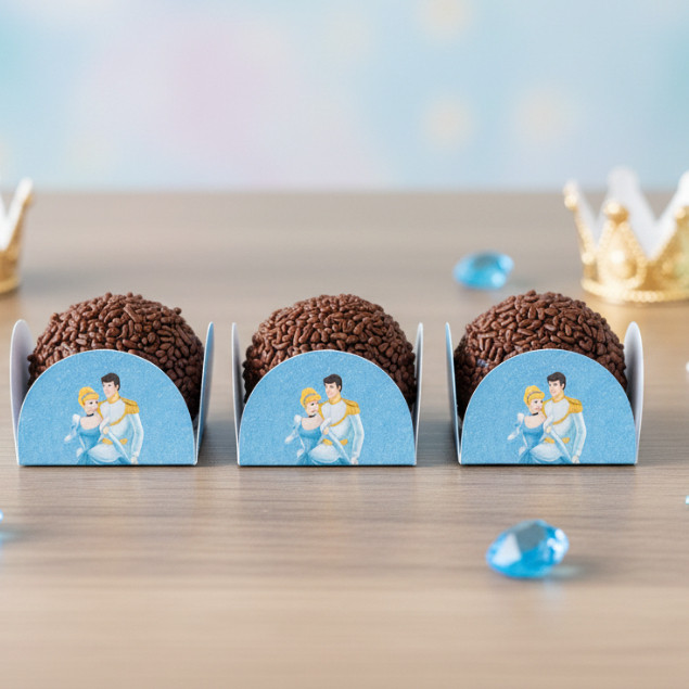 100 Forminhas Brigadeiro Docinho 4 Pétalas Cinderela Princesa Para Festas Aniversários Eventos Doce Confeitaria Beijinho