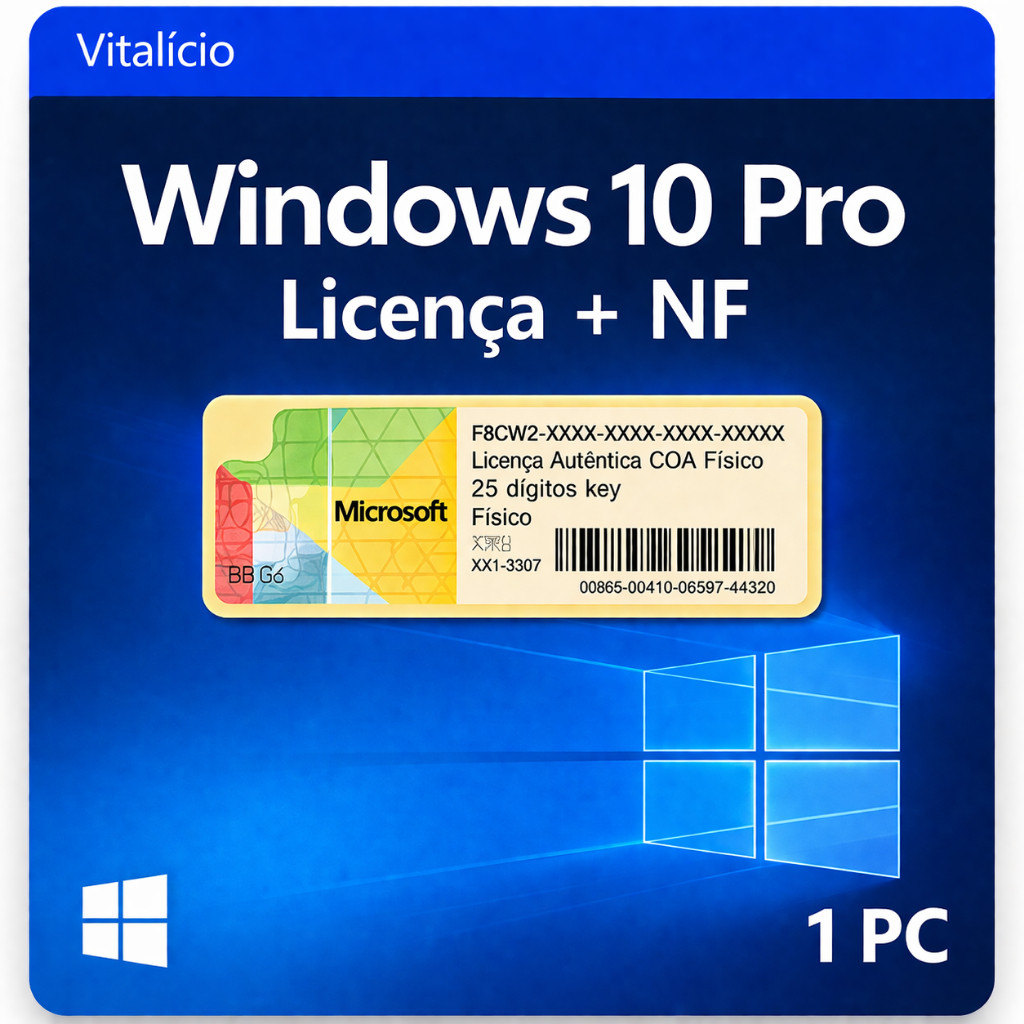 Licensa Windows 10 Home/Pro + Office 2024 de Brinde | Envio Rápido | Frete Grátis !