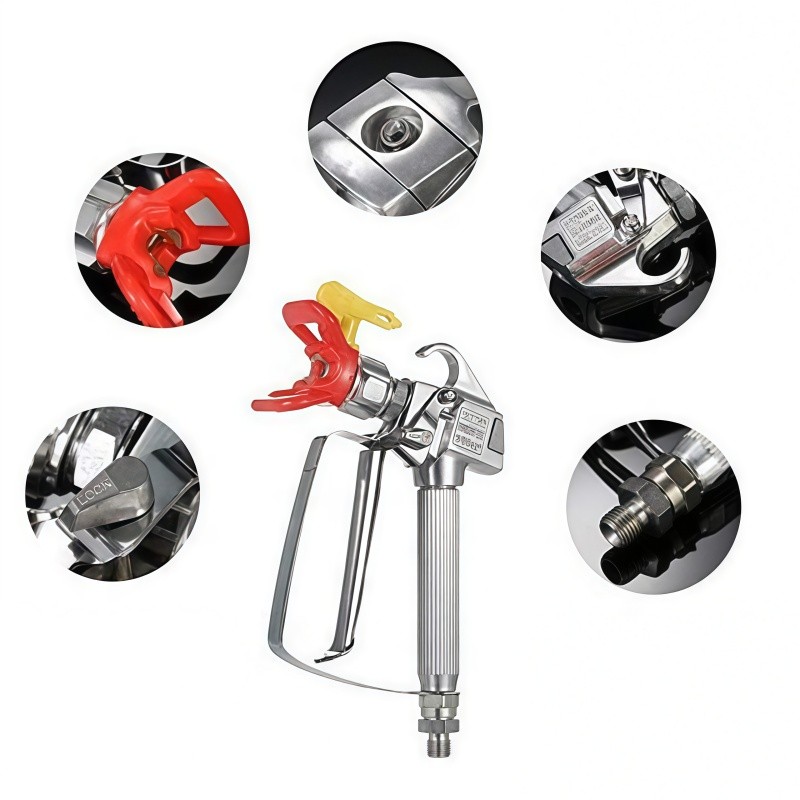 Pistola de pintura airless de alta pressão 3600 PSI com bico giratório 517 para pulverizadores de tinta airless.