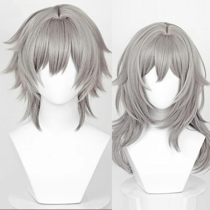 Jogo Honkai : Star Rail Trailblazer Caelus Stelle Perucas Cosplay De Cabelo Cinza Kafka
