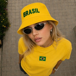 "Chapéu Bucket Hat Brasil: Estilo e Conforto! 🇧🇷"