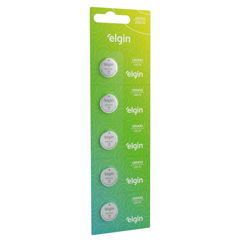 Bateria de Lítio CR2430 - Cartela com 5 Unidades