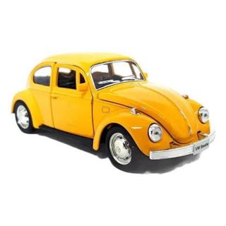 Miniatura Volkswagen Fusca 1967 Amarelo 1:32 Abre Portas e Capô bomba trucks