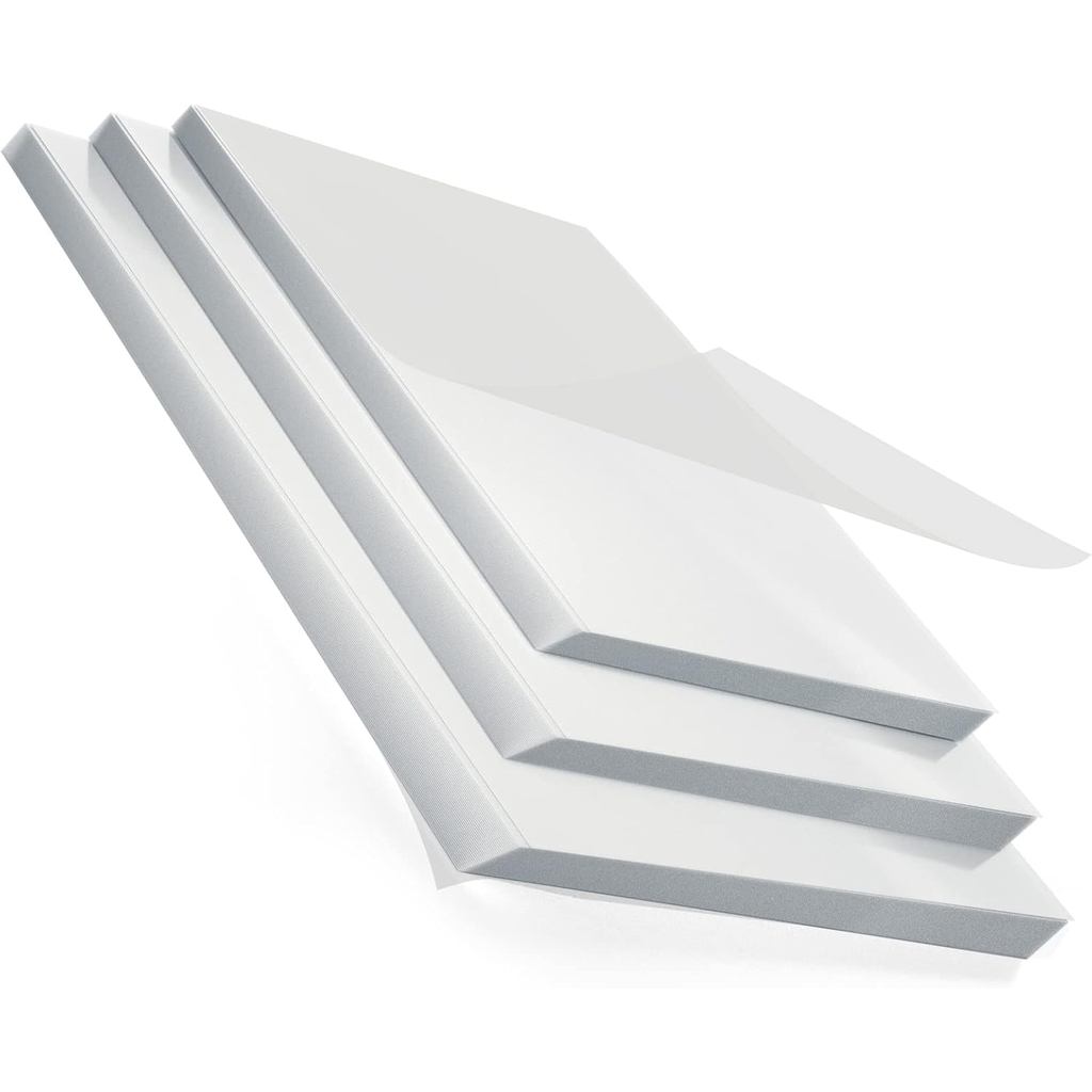 Pacotes de Laminação Térmica MAXDONE, para Uso com Laminadoras Térmicas, Pacote com 50 Unidades, Espessura de 3 Mil (80