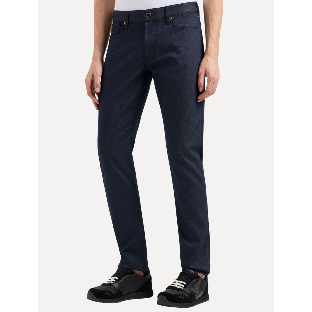 Calça Jeans Empório Armani Original Masculina J06 Slim Fit Armure 5 Pockets Azul
