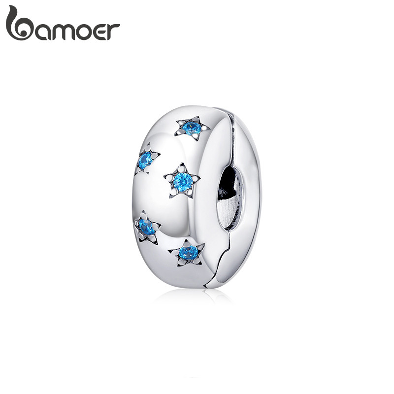 Bamoer Encantos Luz Das Estrelas Silicone Posicionamento Fivela Acessórios Pulseira DIY Para Presente Feminino