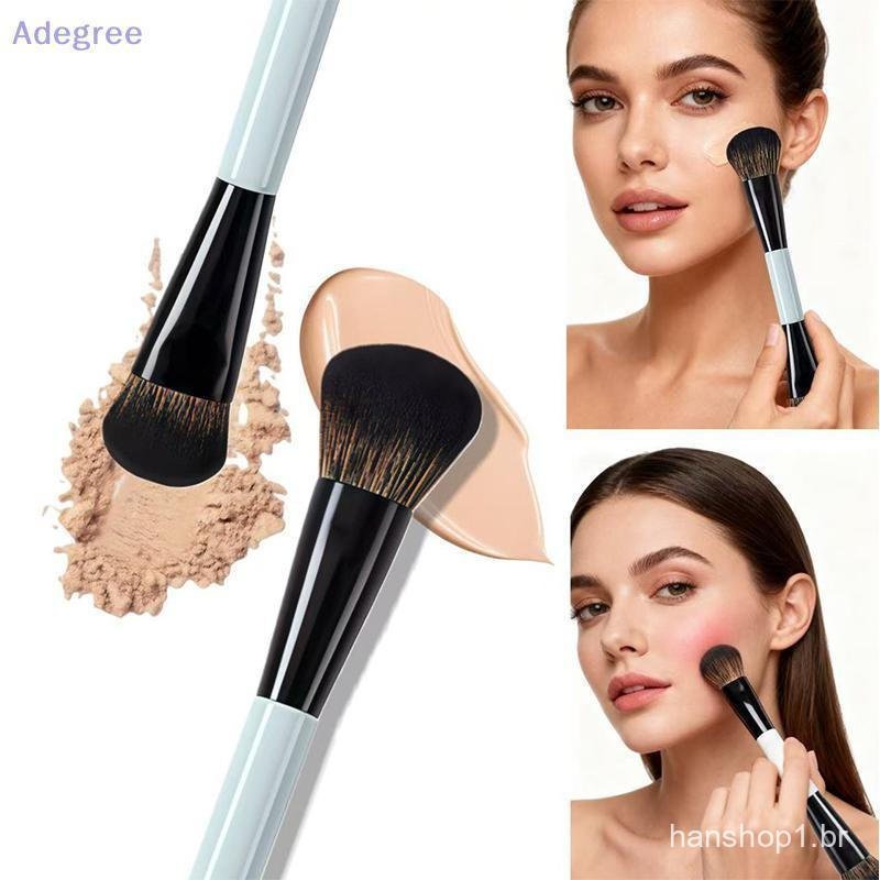 Adegree 1/3/6/10 Pcs Pincel Facial De Ponta Dupla Contorno Profissional Mistura Sombra Corretivo Cosméticos Ferramentas