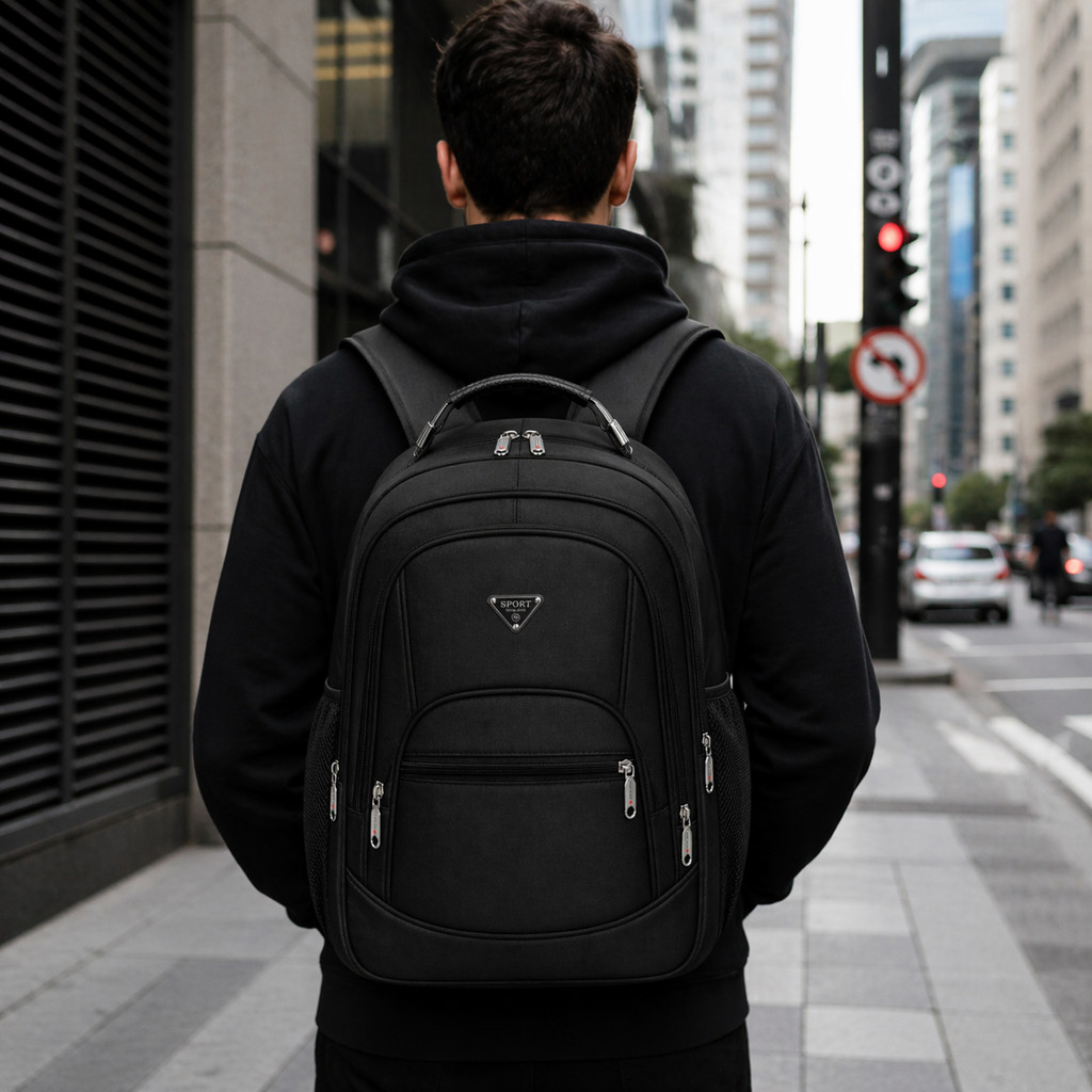 Mochila Notebook 15.6 Reforçada Grande 40L Masculina Trabalho Faculdade Viagem Impermeável