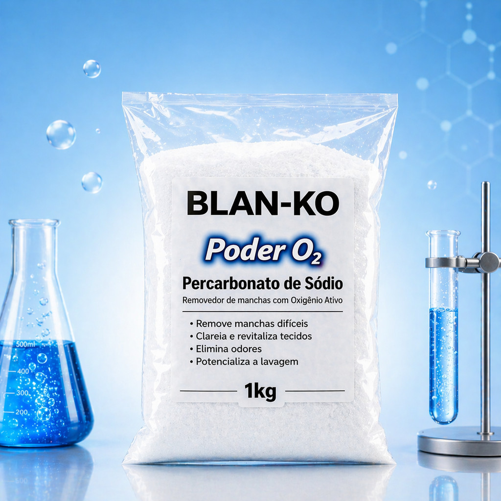 Percarbonato de Sódio 100% Puro Limpeza Em Geral Tira Manchas Roupas Brancas 1kg /2kg - BLAN-KO