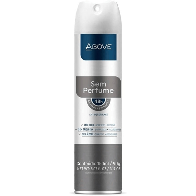 Desodorante Antitranspirante Aerossol Above Classico Sem Perfume 150ml