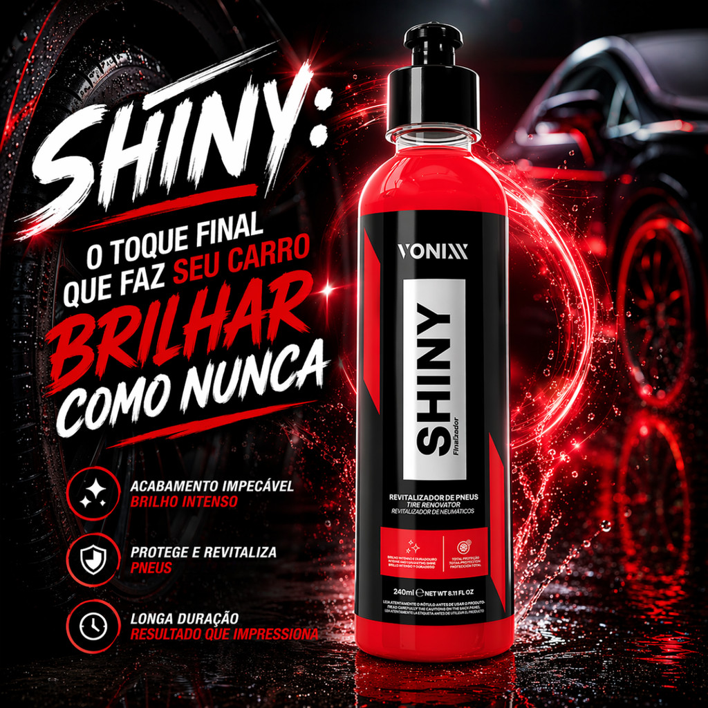 Revitalizador de Pneus Shiny Pretinho 240mL Vonixx
