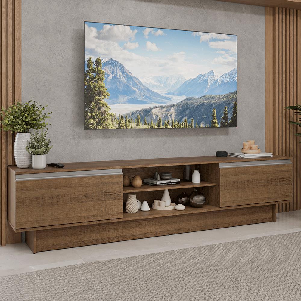 Rack para TV até 80 Polegadas 218 cm 2 Portas Rustic Glamy Madesa