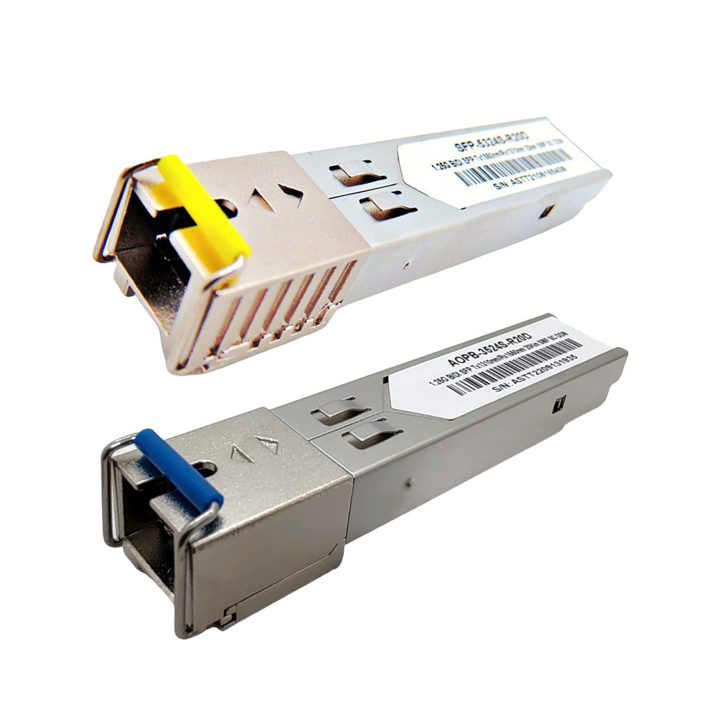 Kit Par Gbic 20km Tx1310-rx1550 Sc Bidi + Tx1550-rx1310 Compatível Ubiquiti, Mikrotik, Cisco, Huawei