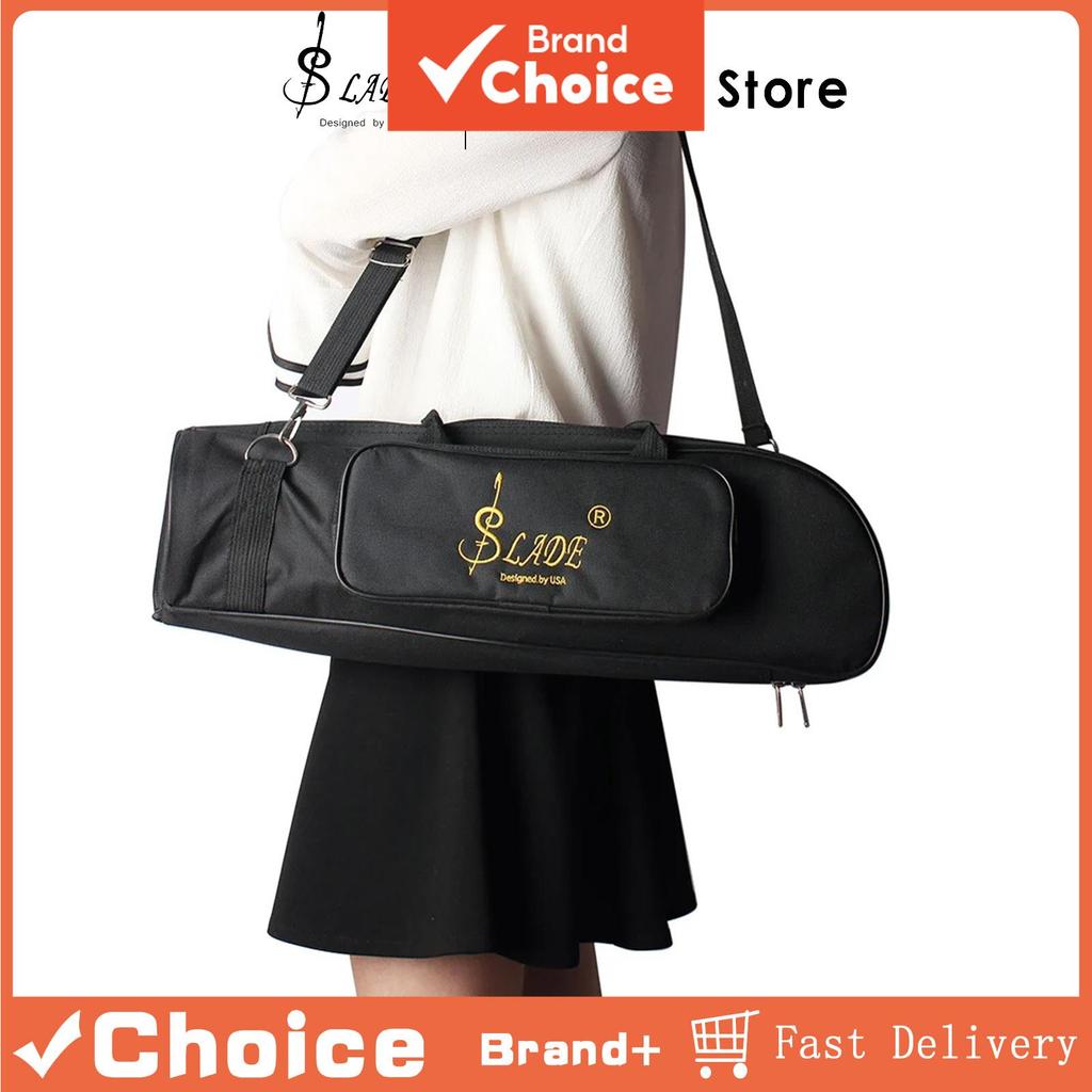 SLADE Bolsa Trompete Tecido Oxford Bolsa de Algodão Bolsa Trompete Estilo Étnico Bolsa de Ombro com Grande Bolso